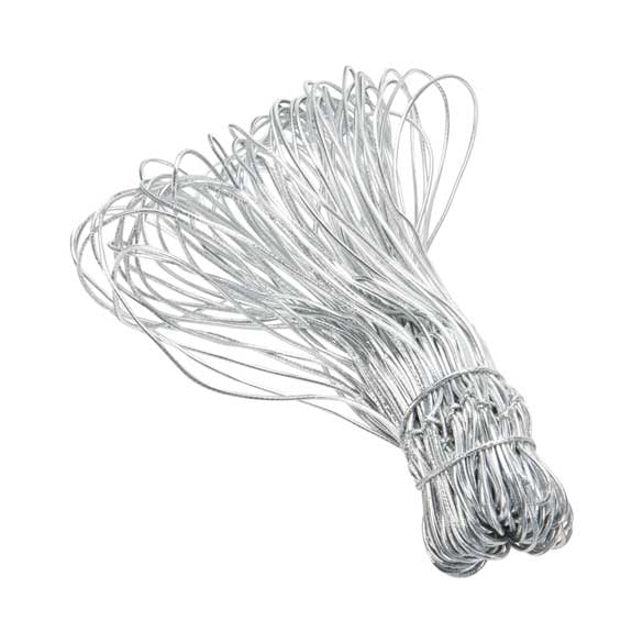 Decorative Loops Metallic Silver 35.5cm (50 pieces) [14MS]