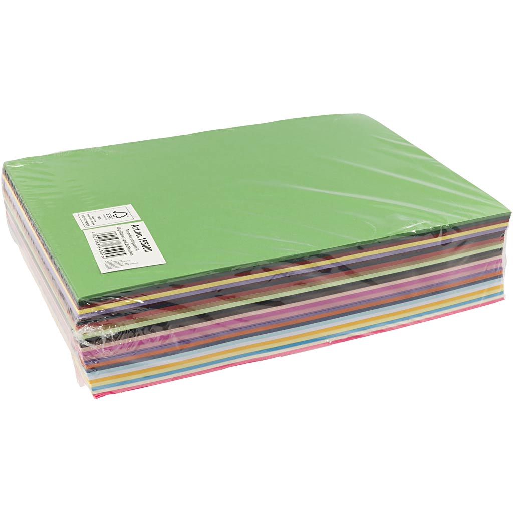 Tone-on-tone cutting paper, A4, 130 g, 20x25 ass sheets, 500 sheet/ 1 pack [HOB-155000]