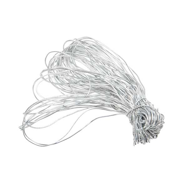 Decorative Loops Metallic Silver 40.5cm (50 pieces) [16MS]