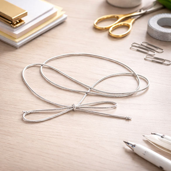 Decorative Loops Metallic Silver 40.5cm (50 pieces) [16MS]