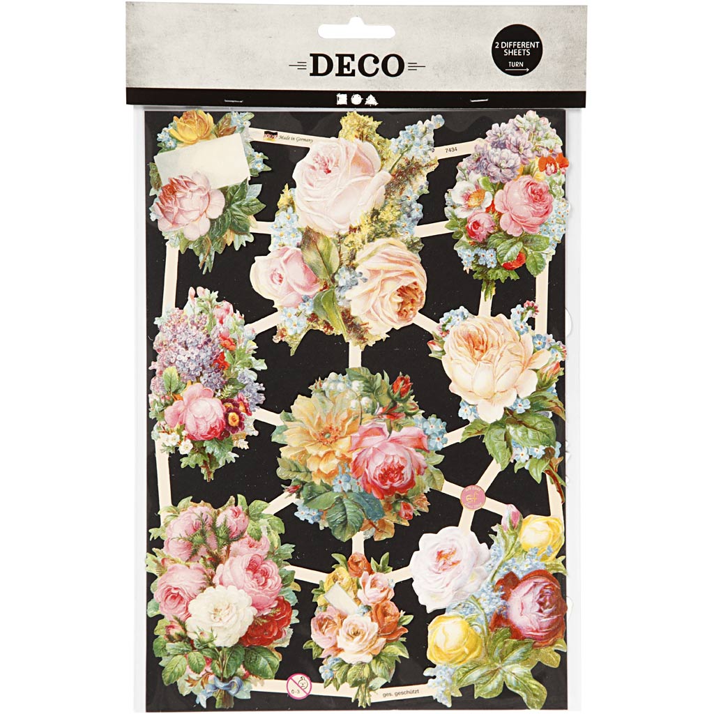 Vintage Die-Cuts, roses, sheet 16,5x23,5 cm, 2 sheet/ 1 pack [HOB-19353]