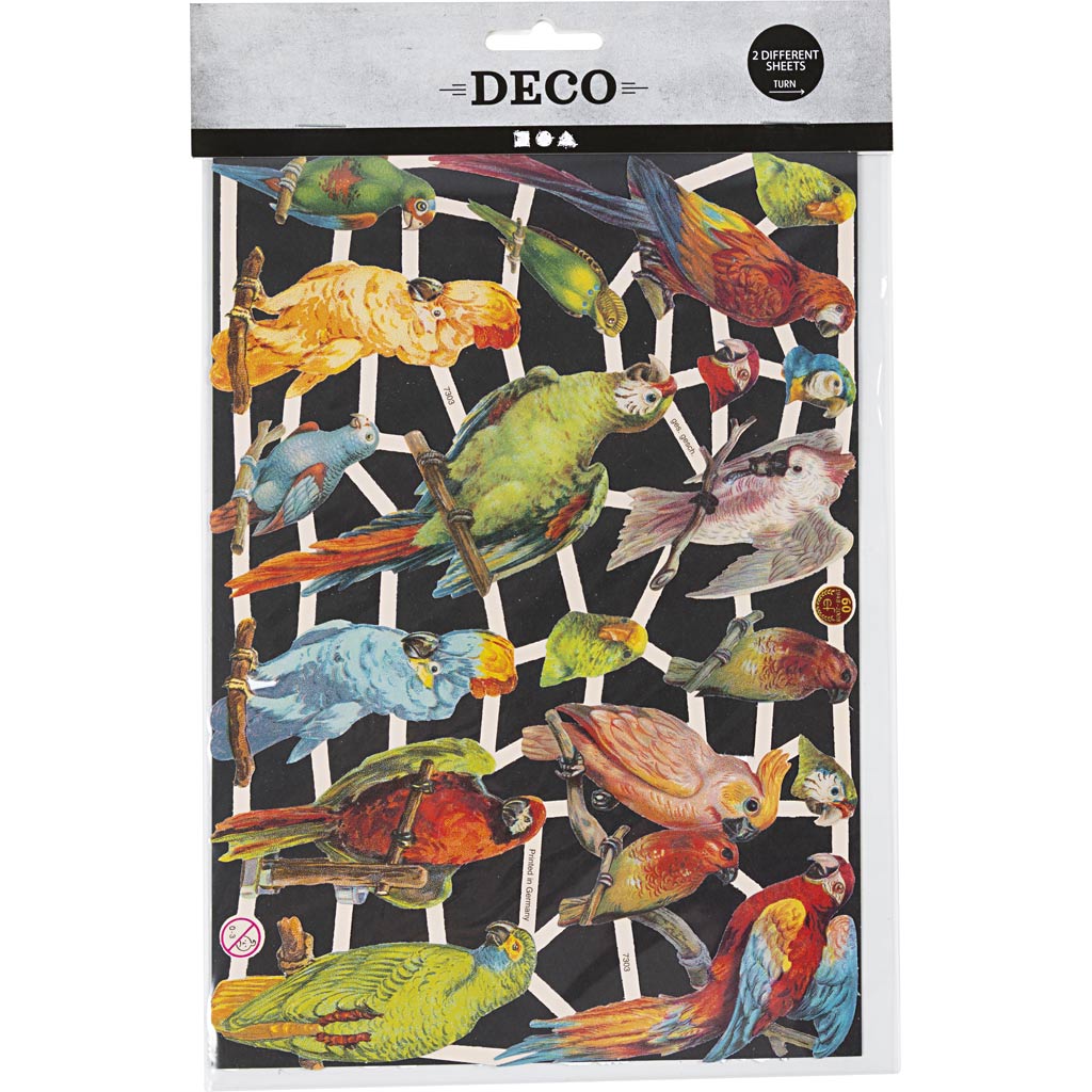 Vintage Die-Cuts, birds, sheet 16,5x23,5 cm, 2 sheet/ 1 pack [HOB-19361]