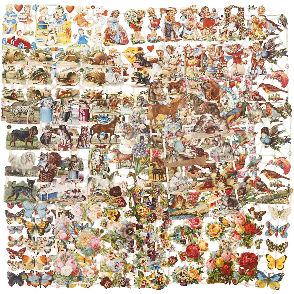 Vintage Die-Cuts, all year, sheet 16,5x23,5 cm, 30 sheet/ 1 pack [HOB-19369]