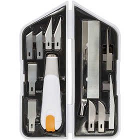 Fiskars Knife, Chisel and Saw Set, L: 15 cm, W: 3 cm, 1 set [HOB-1024385]