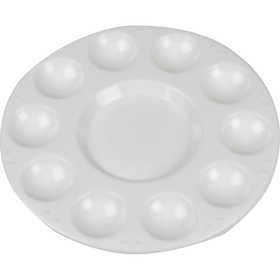 Palette , Round palette with 11 wells, dia. 17 cm, white, 10 pc/ 1 pack [HOB-10330]