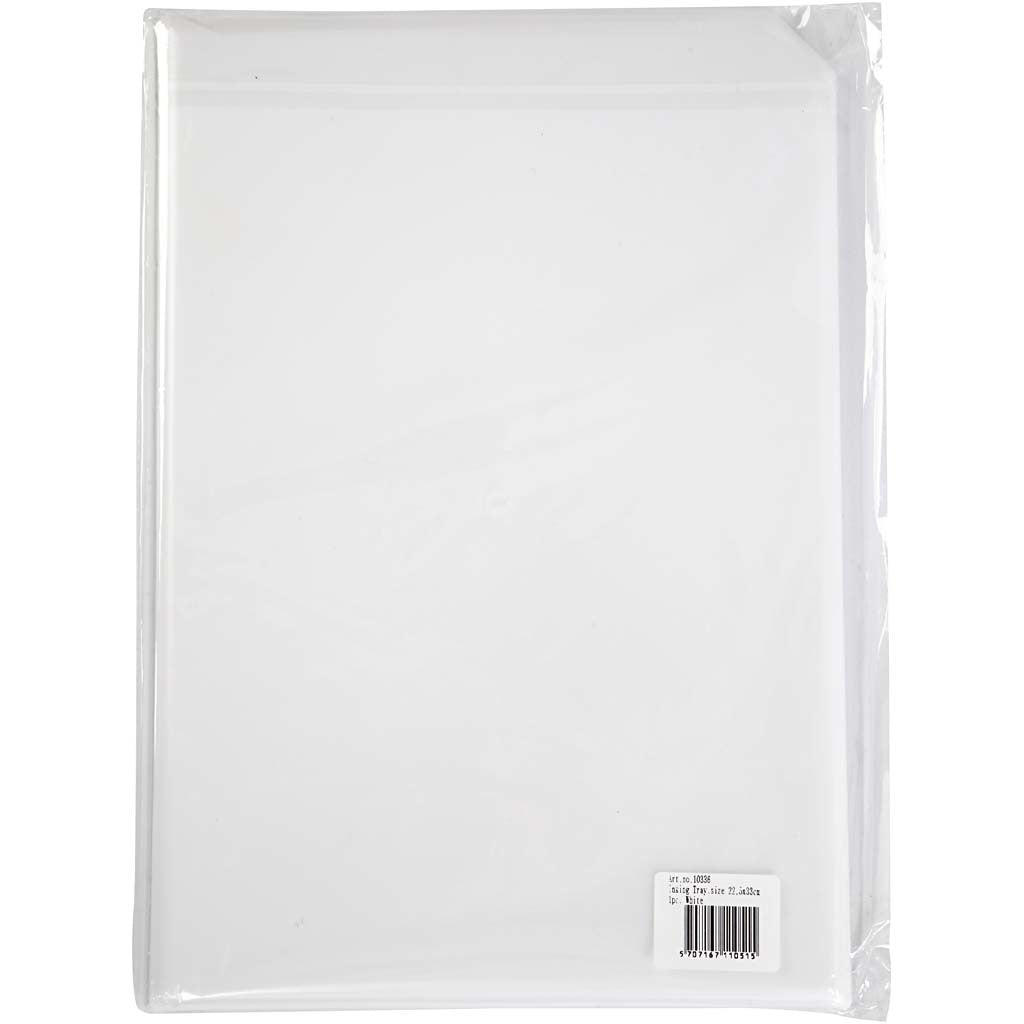 Inking Tray, D. 1,5 cm, size 25x34 cm, white, 1 pc [HOB-10336]