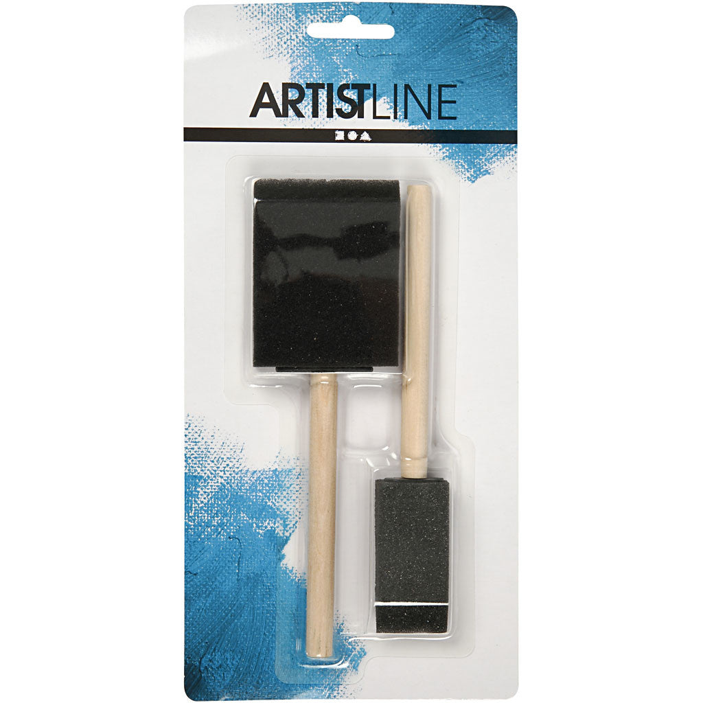 Foam Brushes, L: 15,5-16 cm, W: 25+50 mm, 2 pc/ 1 pack [HOB-10447]