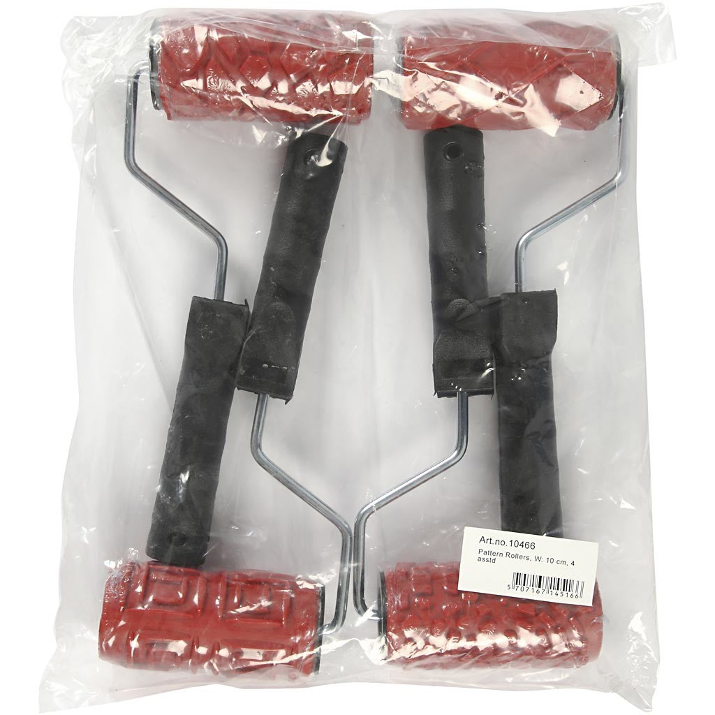 Pattern Rollers, W: 10 cm, 4 pc/ 1 pack [HOB-10466]
