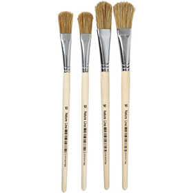 Varnish Brushes, no. 10+16, L: 13-18 mm, W: 13-17 cm, flat, 4 pc/ 1 pack [HOB-10483]