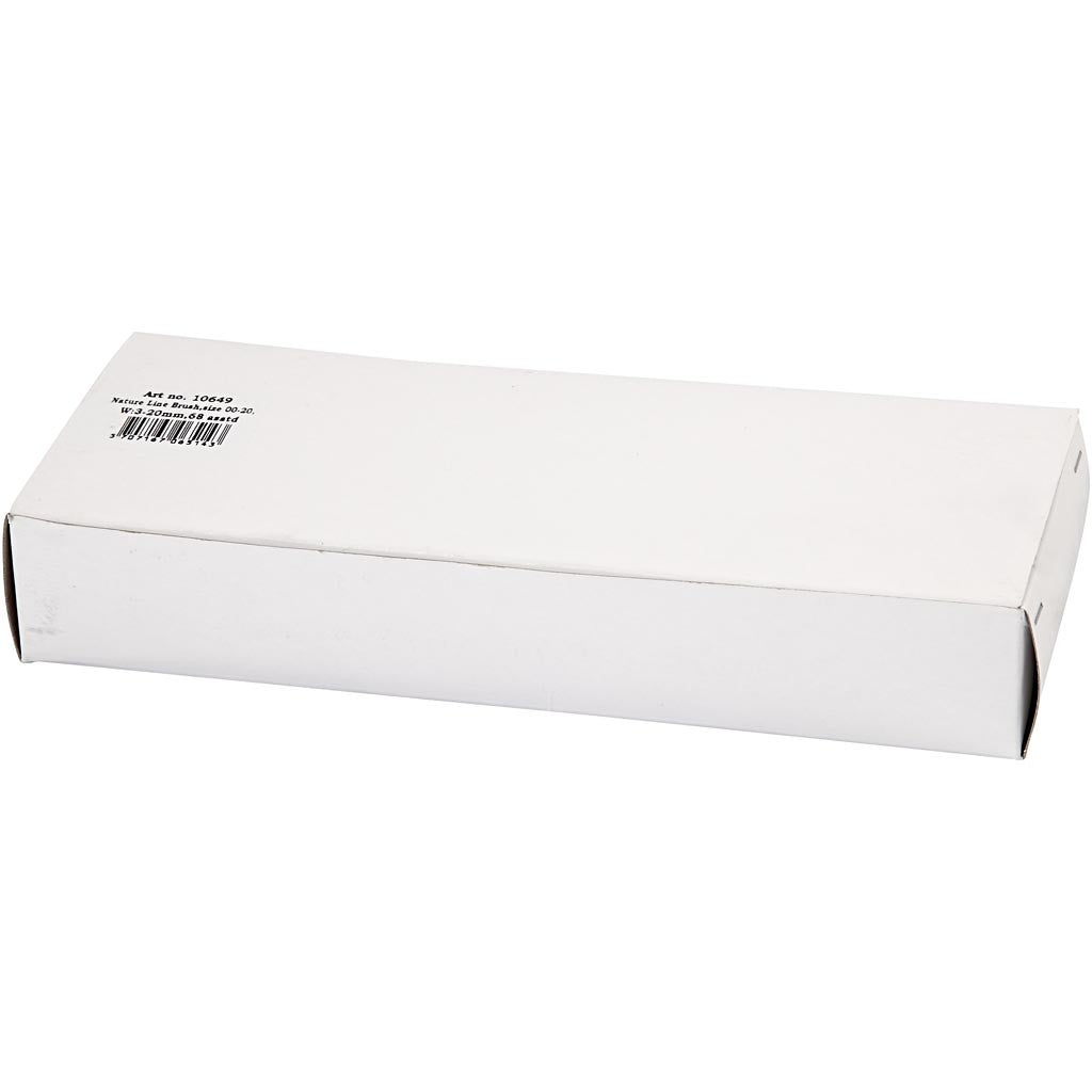 Nature Line Brushes, no. 00+0+1+2+4+12+14+20, L: 18-22 cm, W: 3-20 mm, flat, 68 pc/ 1 pack [HOB-10649]