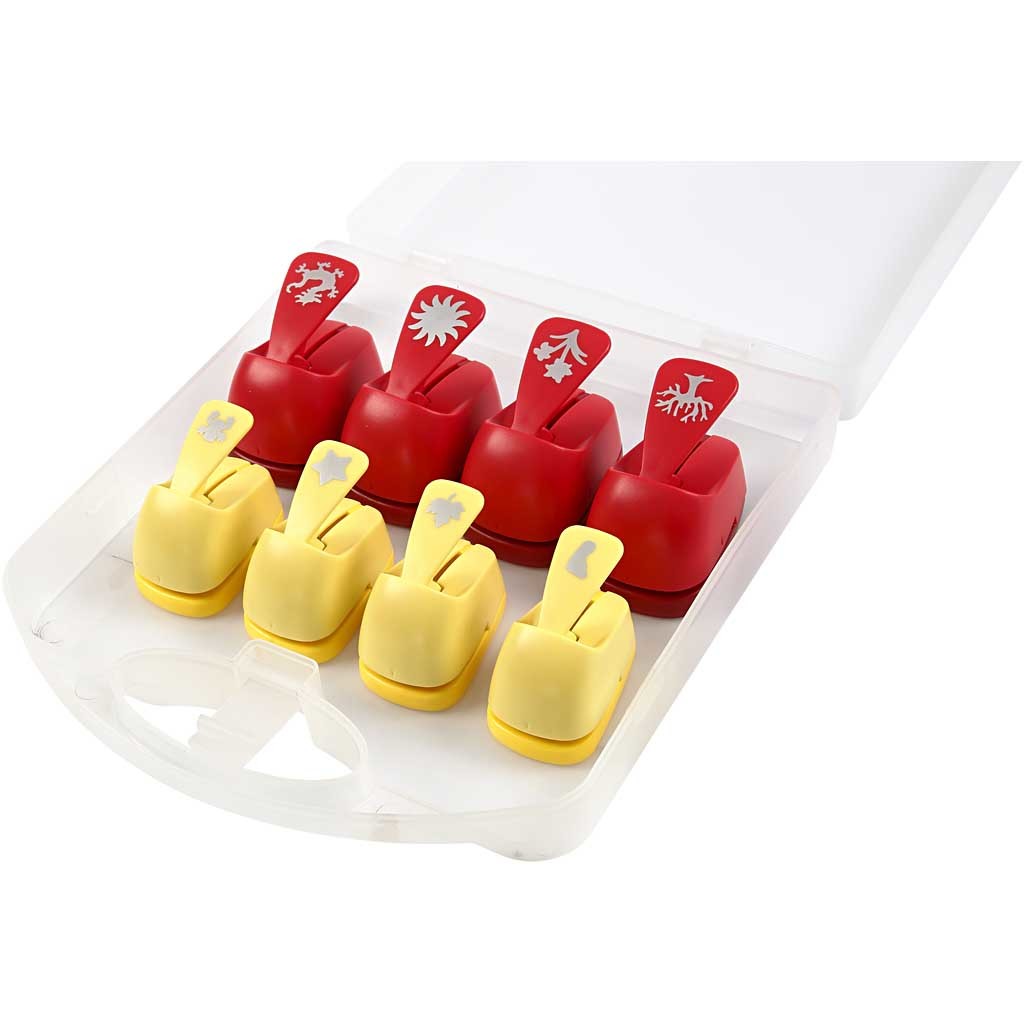 Paper Punches, all year motifs, size 15+23 mm, 2x4 pc/ 1 pack [HOB-11269]