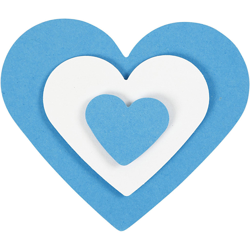 Craft Punch Set, heart, size 25+49+75 mm, 3 pc/ 1 pack [HOB-112930]