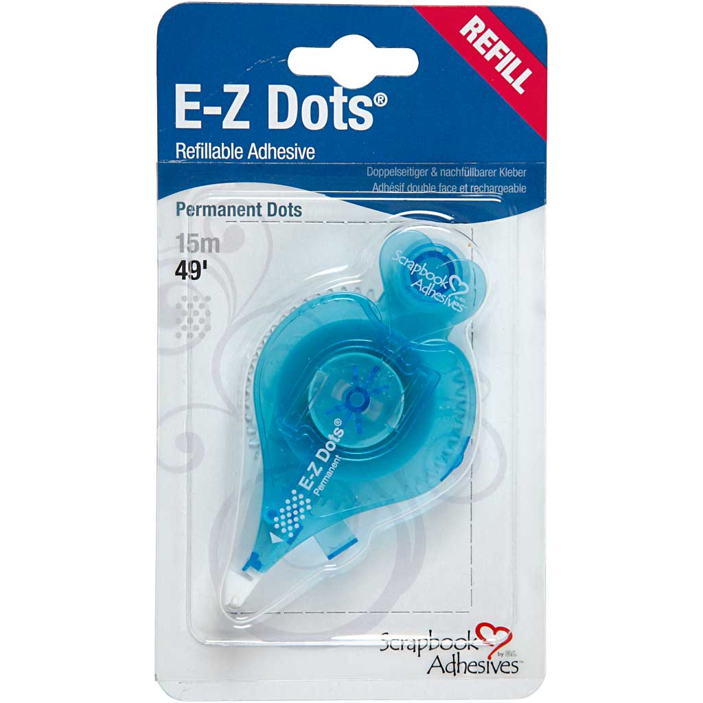 E-Z Runner® - Refill, dots, permanent glue, W: 8 mm, 15 m/ 1 roll [HOB-11558]
