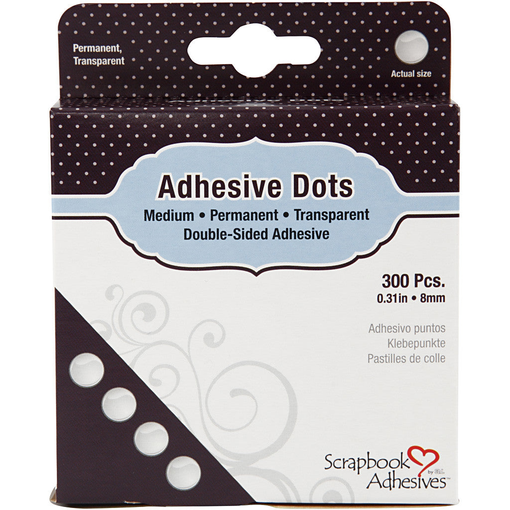 Dodz Adhesive Dots, dia. 8 mm, thickness 0,5 mm, medium, 300 pc/ 1 pack [HOB-11567]