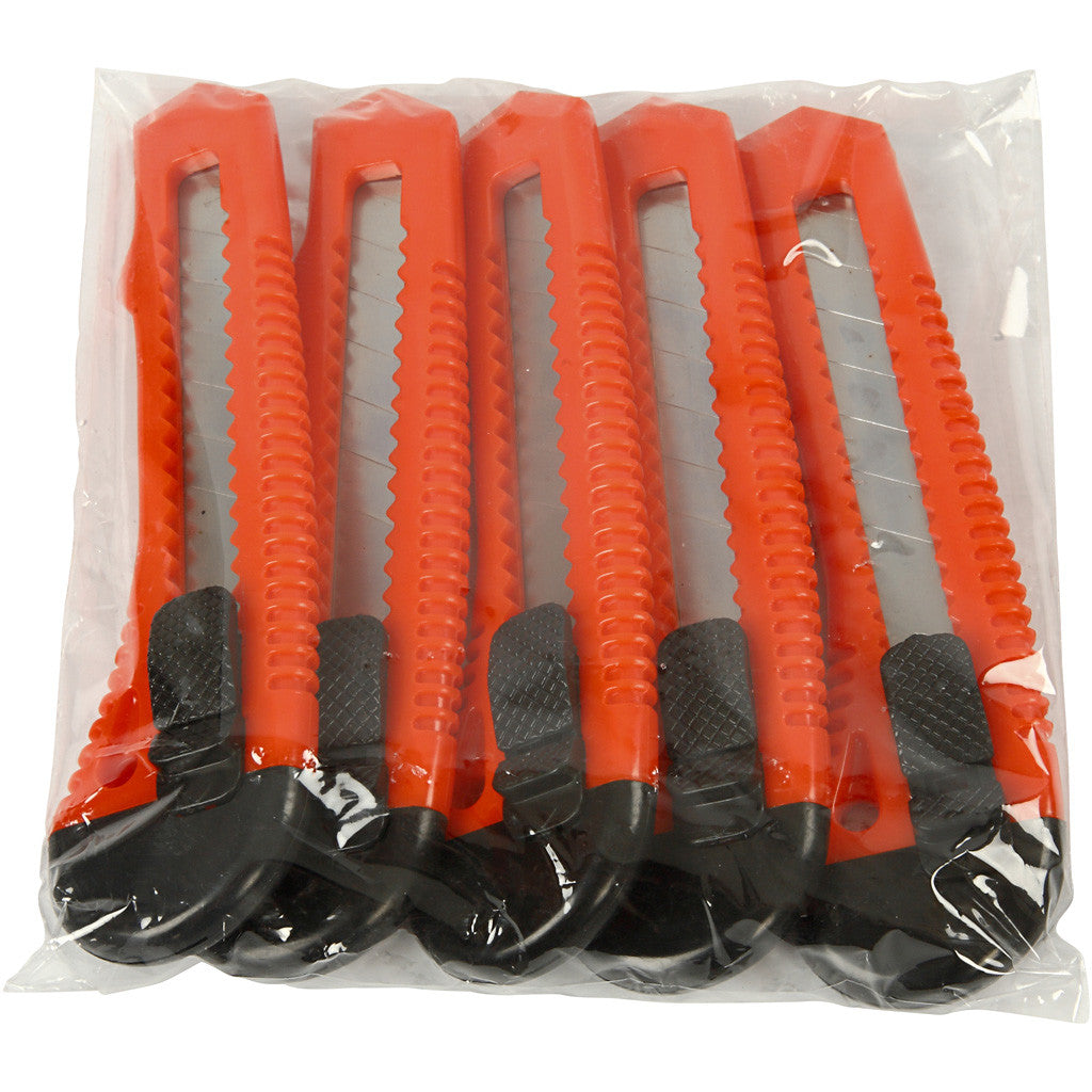 Craft Knife, W: 18 mm, 5 pc/ 1 pack [HOB-11607]