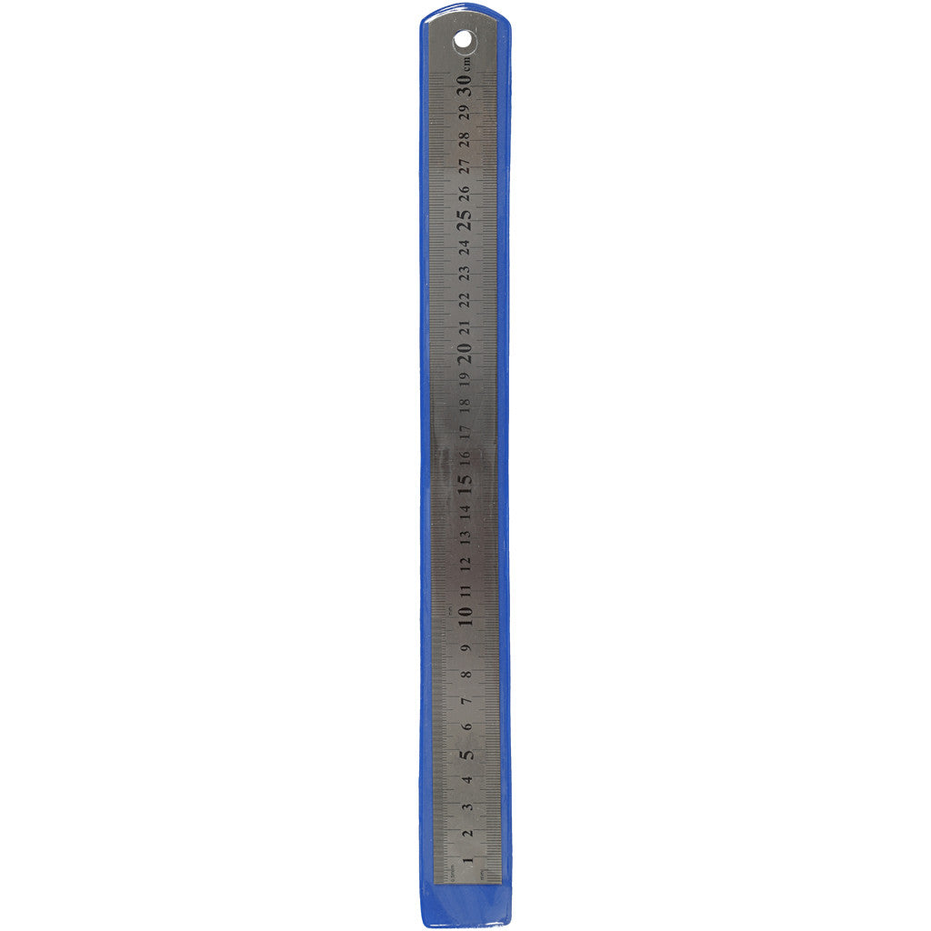 Steel ruler, L: 30 cm, 1 pc [HOB-11709]