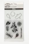 Clear Stamps and Cutting Dies, animals and leafs, size 2,5-6 cm, 1 pack [HOB-117482]