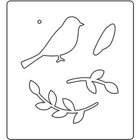 Steel Ruled Die, bird, size 14x15,25 cm, thickness 15 mm, 1 pc [HOB-117491]