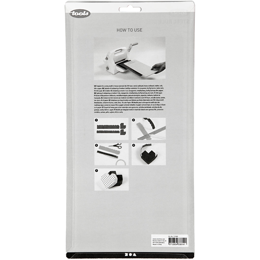 Steel Ruled Die, heart box, size 15,2x30,37 cm, thickness 15 mm, 1 pc [HOB-117499]