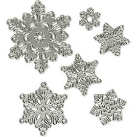 Die Cut, snowflake, dia. 2-6 cm, 1 pc [HOB-11757]