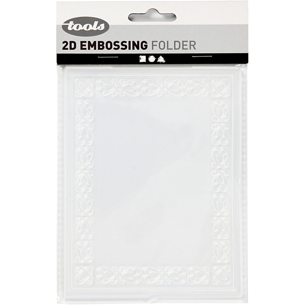 Embossing Folder, frame, size 11x14 cm, thickness 2 mm, 1 pc [HOB-11766]