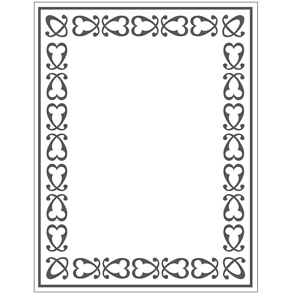 Embossing Folder, frame, size 11x14 cm, thickness 2 mm, 1 pc [HOB-11766]