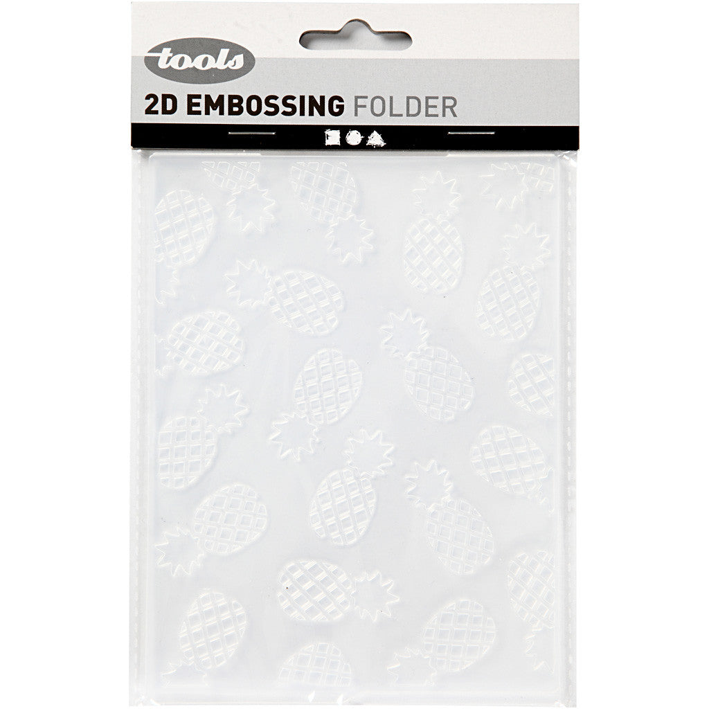 Embossing Folder, pineapple, size 11x14 cm, thickness 2 mm, 1 pc [HOB-11769]