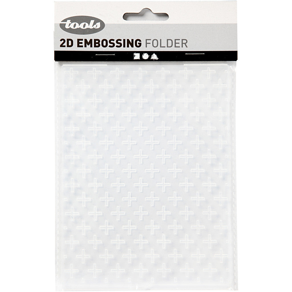 Embossing Folder, cross, size 11x14 cm, thickness 2 mm, 1 pc [HOB-11770]