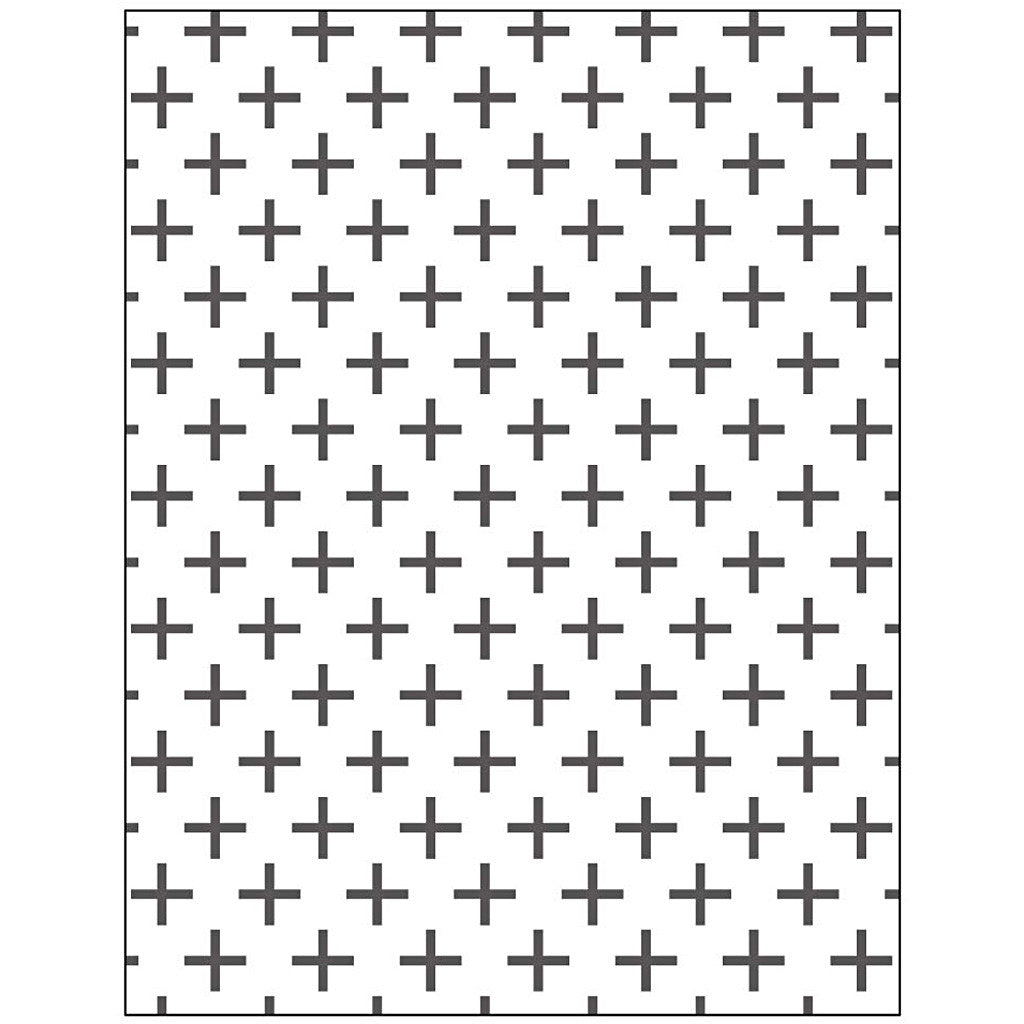 Embossing Folder, cross, size 11x14 cm, thickness 2 mm, 1 pc [HOB-11770]