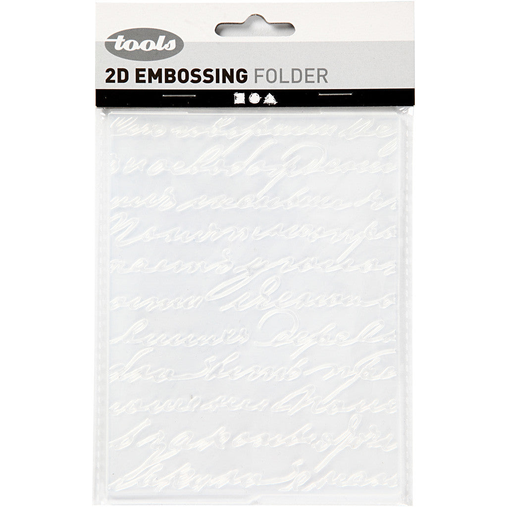 Embossing Folder, words, size 11x14 cm, thickness 2 mm, 1 pc [HOB-11773]