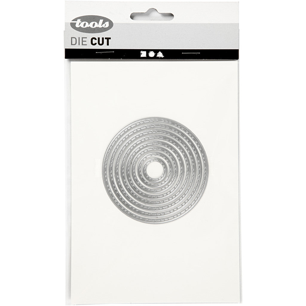 Die Cut and Embossing Folder, circle, dia. 1,5-7 cm, 1 pc [HOB-11779]