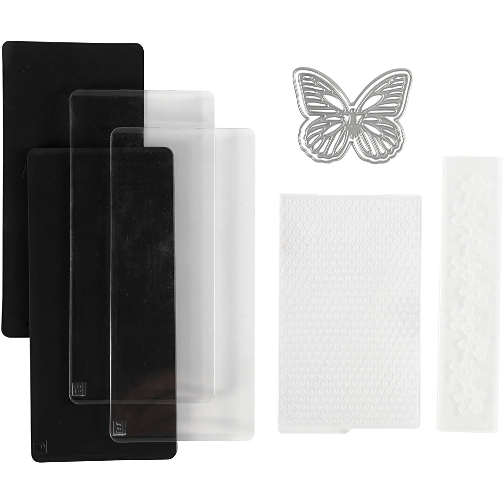 Die Cut and Embossing Machine Starter Kit, A7, sheet 74x105 mm, 1 set [HOB-11799]