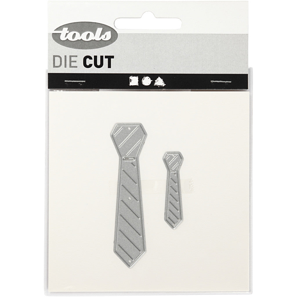 Die Cut and Embossing Folder, tie, size 26x99+9x35 mm, 1 pc [HOB-118009]