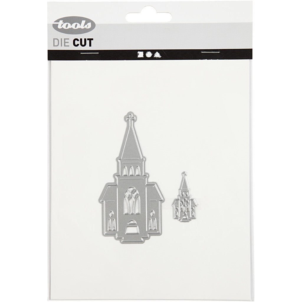 Die Cut and Embossing Folder, churches, size 46x91+18x35 mm, 1 pc [HOB-118012]