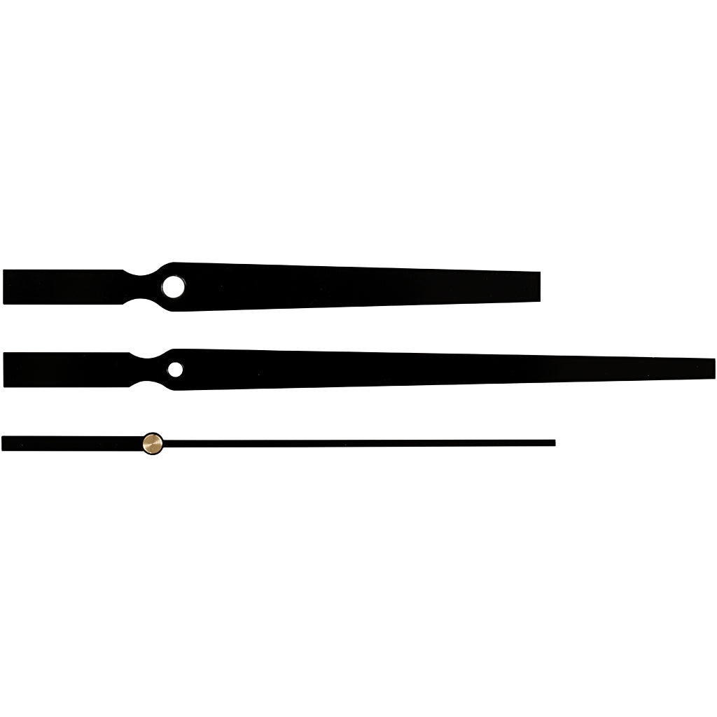 Clock Hands, hole size 4+6 mm, black, 1 set [HOB-13009]