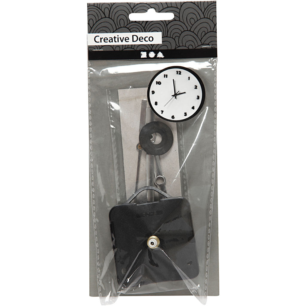 Clock parts and movements, plate max thickness 3 mm, black, 1 set [HOB-131240]
