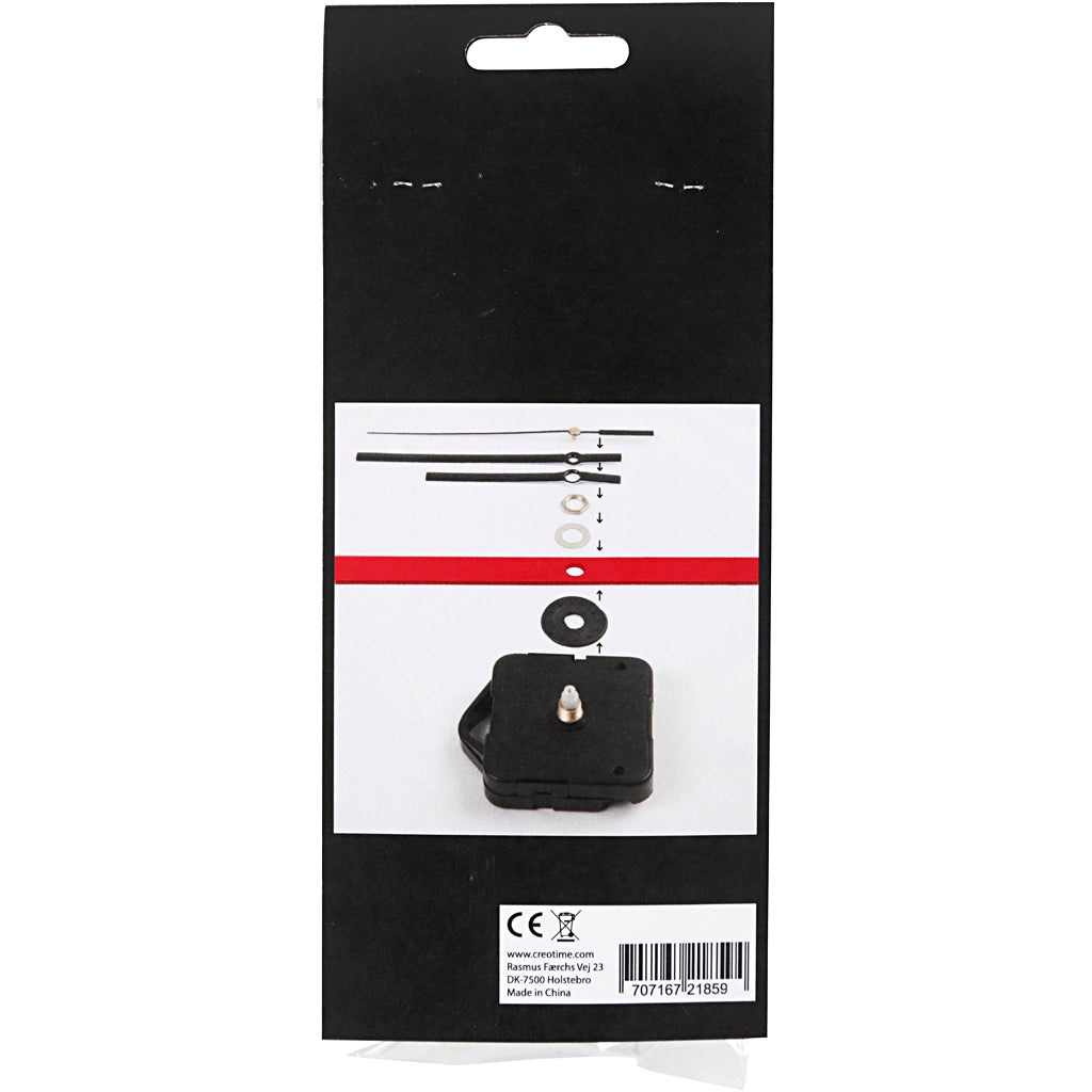 Clock parts and movements, plate max thickness 3 mm, black, 1 set [HOB-131240]