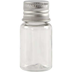 Plastic Jar with Screw-on Lid, H: 48 mm, dia. 23,5 mm, 13 ml, 10 pc/ 1 pack [HOB-13177]