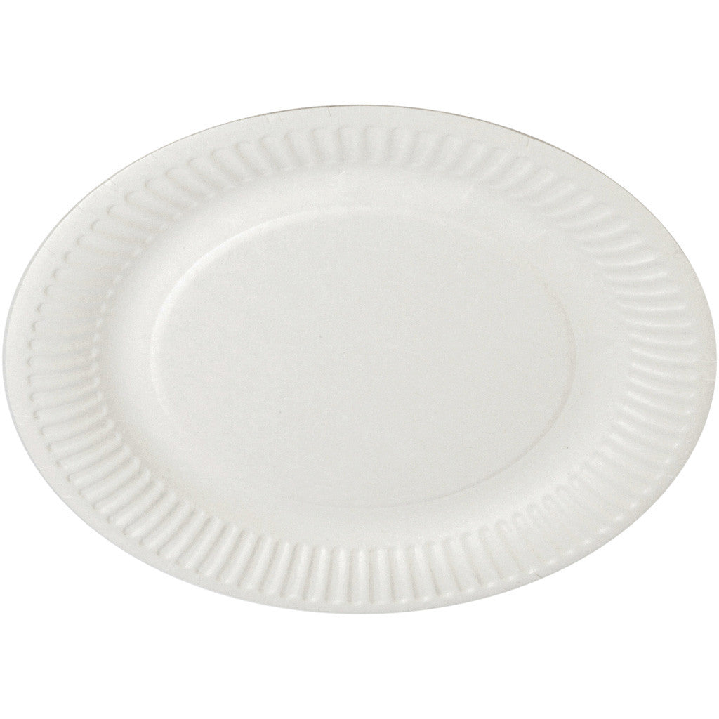 Paper Plates, dia. 18 cm, 100 pc/ 1 pack [HOB-13204]