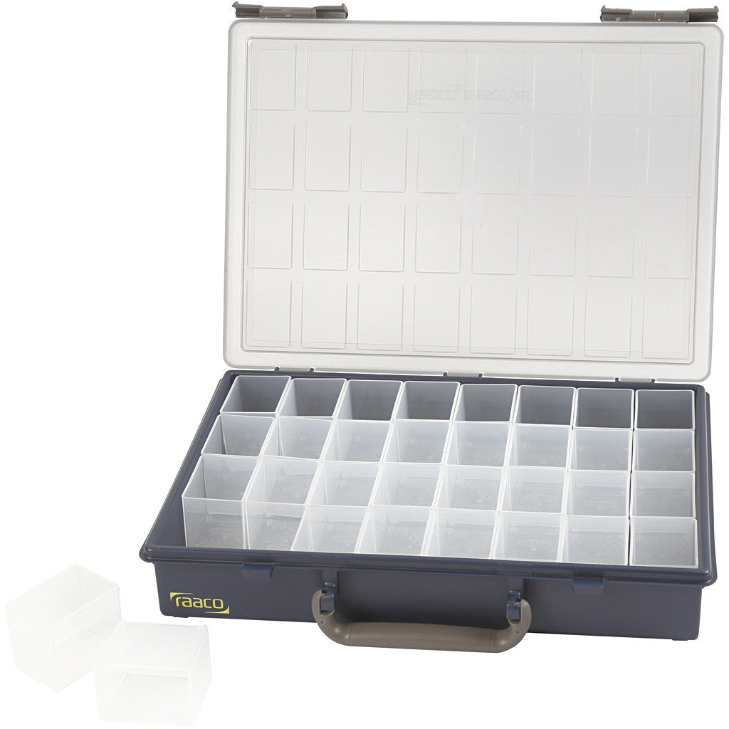 Storage Box, with 32 Removable Insert Boxes, H: 5,7 cm, size 33,8x26,1 cm, 1 pc [HOB-13320]