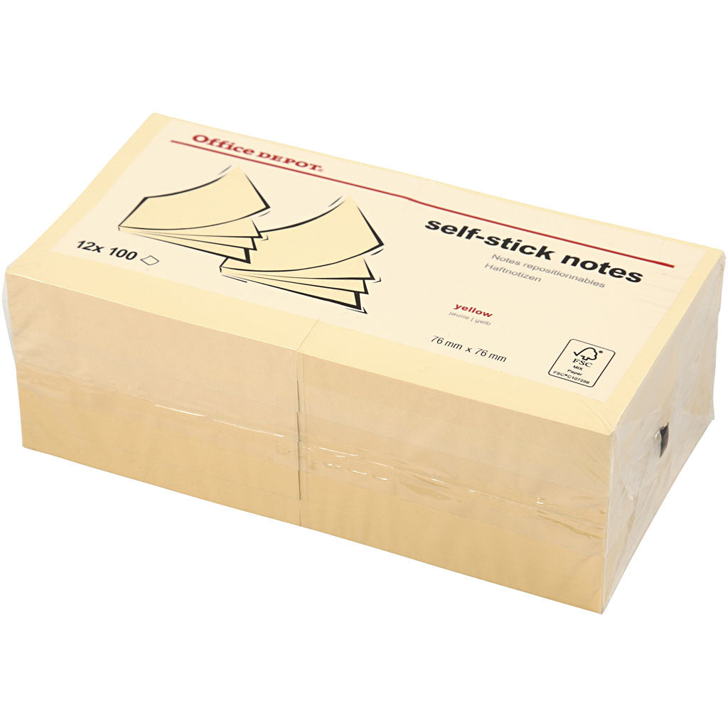 Sticky Notes, size 75x75 mm, 12 pc/ 1 pack [HOB-14095]