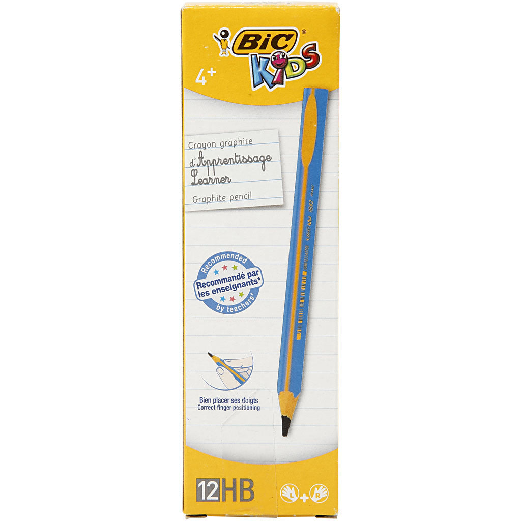 Kids Pencil, L: 14 cm, thickness 10 mm, lead 4 mm, 12 pc/ 1 pack [HOB-14175]