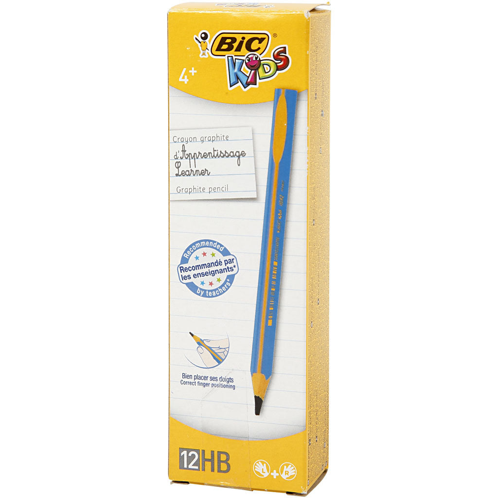 Kids Pencil, L: 14 cm, thickness 10 mm, lead 4 mm, 12 pc/ 1 pack [HOB-14175]