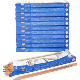 School Pencils, L: 18 cm, HB, thickness 7 mm, lead 2 mm, 12x12 pc/ 1 pack [HOB-14176]