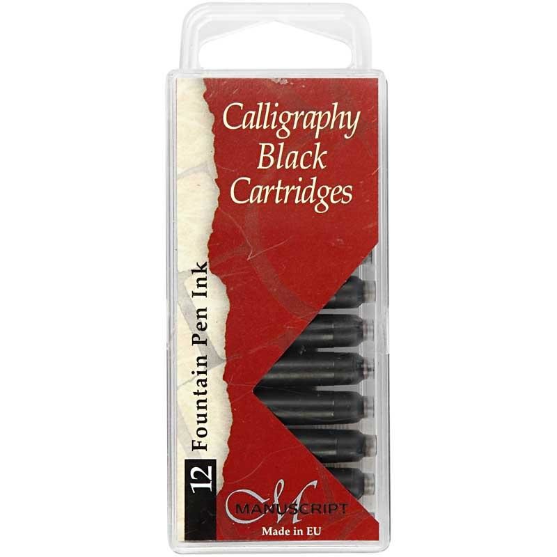 Calligraphy Cartridges, black, 12 pc/ 1 pack [HOB-14196]
