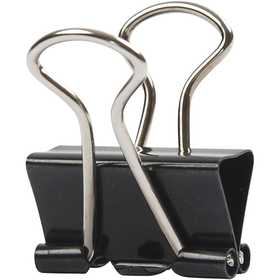 Foldback Clips, W: 19 mm, black, 40 pc/ 1 pack [HOB-14208]