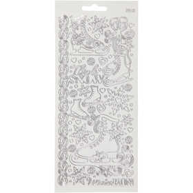 Stickers, ice skates, sheet 10x23 cm, 1 sheet [HOB-170143]