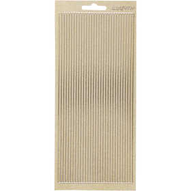 Stickers, borders, sheet 10x23 cm, gold, 1 sheet [HOB-170171]