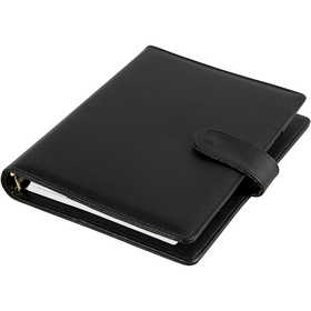 Planner, size 19x23,5x4 cm, ring folder, black, 1 pc [HOB-192650]