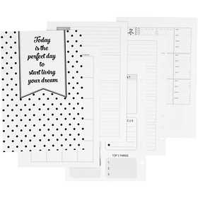 Calender pages, size 142x210 mm, Number of pages 7, 120 g, white, 1 pc [HOB-192654]